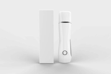 Ultrasonik cilt temizleme, derin yüz temizleme, kürek soyma, yüz temizleme, yüz temizleme, yüz temizleme temizleme makinesi. 3d illüstrasyon