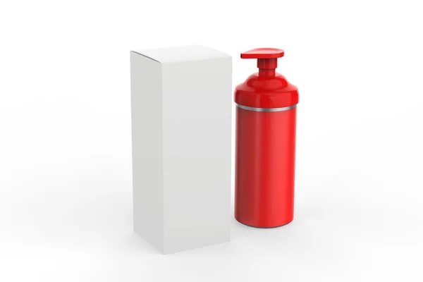 Plastflaska Med Dispenser Airless Pump För Grädde Hud Lotion Schampo — Stockfoto