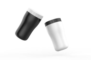 İlaç, hap, kapsül ve uyuşturucu için ilaç paketlerinin maketi. Spor ve sağlık takviyeleri. 3d illüstrasyon