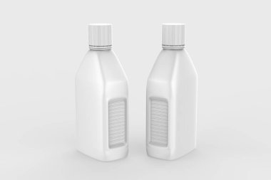 Motor yağı kutusu beyaz arka planda izole edildi. 3d illüstrasyon