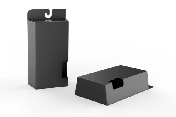 Hardbox Mit Fenster Set Attrappe Gut Für Das Verpackungsdesign Illustration — Stockfoto