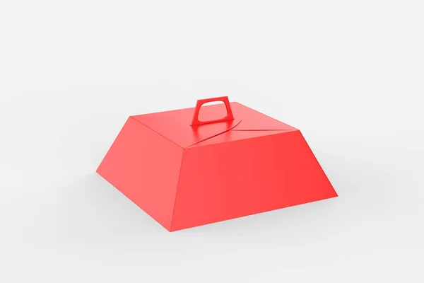 Pyramid Hård Paper Box Mockup Isolerad Vit Bakgrund Illustration — Stockfoto