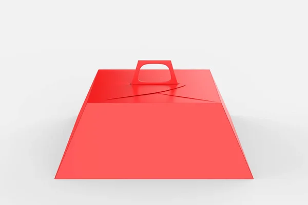 Caja Papel Duro Piramidal Mockup Aislado Sobre Fondo Blanco Ilustración —  Fotos de Stock