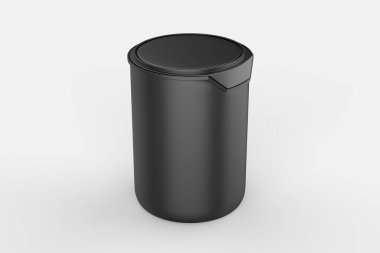 Beyaz arka planda izole edilmiş kapaklı boya kutusu tasarım ve reklamcılık için şablon, maket. 3d illüstrasyon