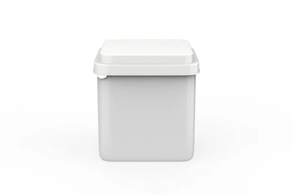 Paper Container Box Mockup Isolated White Background Illustration — Stock Photo, Image