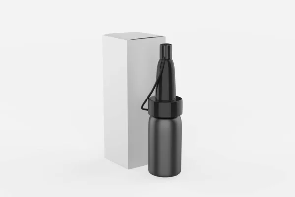 Realistisk Droppflaska Kosmetiska Tomma Injektionsflaskor För Flytande Läkemedel Flaskor Mall — Stockfoto