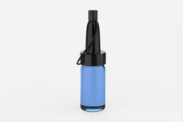 Realistic Dropper Bottle Cosmetic Blank Vials Liquid Drug Bottles Template — Stock Photo, Image