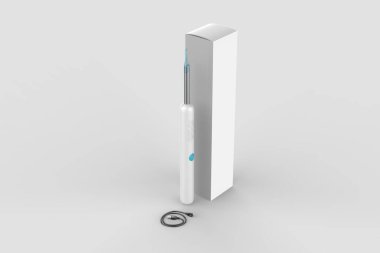 Timesiso Konforlu Görsel Elektrik Kulak Temizleyici Kamera 1080P Kablosuz Kulak Otoskobu. 3d illüstrasyon