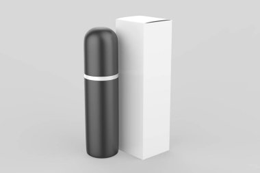 İzole edilmiş arka planda Pompa Mokup ile kozmetik şişe. 3d illüstrasyon  