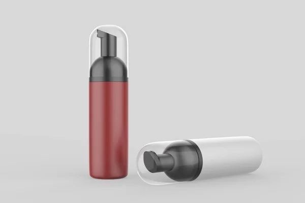 Kosmetisk Flaska Med Pump Mockup Isolerad Bakgrund Illustration — Stockfoto