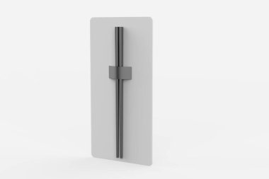 Matte Pack Mockup 'taki çubuklar beyaz arka planda izole edilmiş. 3d illüstrasyon