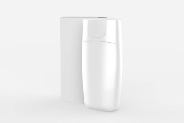 Beyaz arka planda organik bal bulunan plastik kavanoz şişesi. 3d illüstrasyon