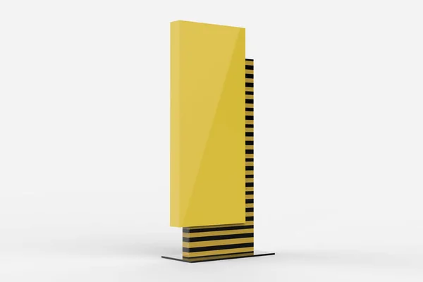 Blank Street Advertising Stand Mockup Isoliert Auf Weiß Illustration — Stockfoto