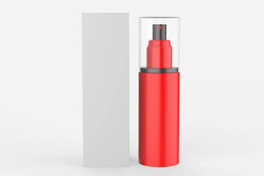 Mock up için boş sprey şişeleri, kozmetik paket. Reklam, kozmetik ürünler ya da ev eşyaları için şablon. 3d illüstrasyon