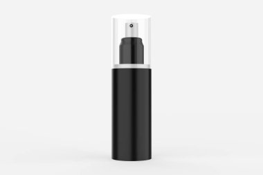 Mock up için boş sprey şişeleri, kozmetik paket. Reklam, kozmetik ürünler ya da ev eşyaları için şablon. 3d illüstrasyon