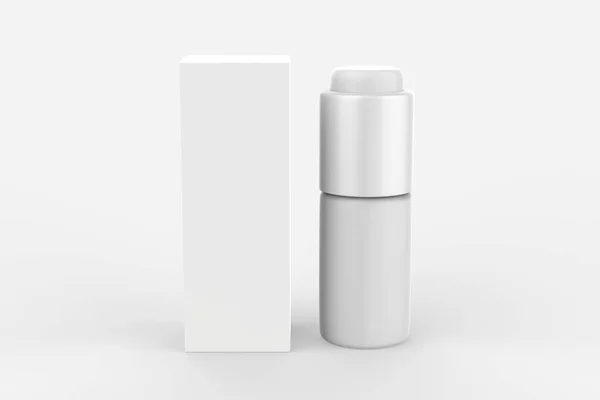 Kosmetisk Flaska Schampo Sprayprodukt Prov Bad Container Mockup Tomt Paket — Stockfoto