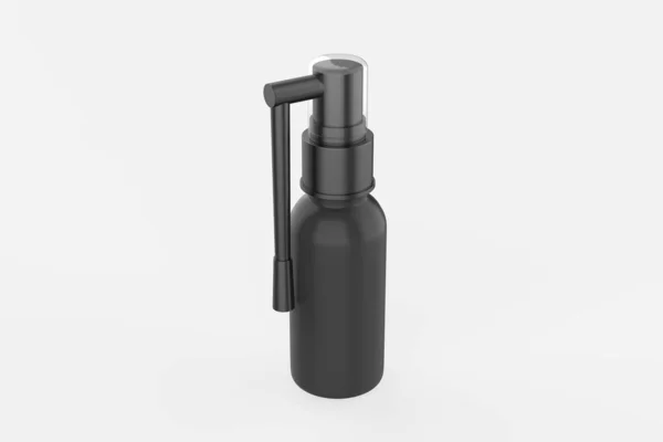 Botella Plástico Con Rociador Boquilla Larga Mockup Aislado Sobre Fondo — Foto de Stock