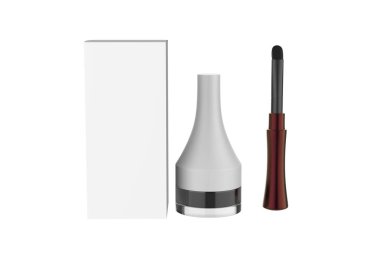 Uzun süreli kaş kremi ve su geçirmez doğal leke. 3d illüstrasyon