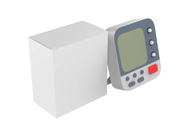 Masaüstü Dikdörtgeni Plastik Dijital Zamanlayıcı Çalışma Zamanlayıcısı. 3d illüstrasyon