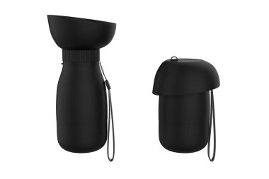 1 Silikon Seyahat Kasesi Evcil Köpekler İçin Su Şişe 2 'de Eko-Arkadaş Dışı Katlanabilir Portatif Köpek Su Şişe 2. 3d illüstrasyon