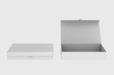 Paket veya Hediye için Manyetik Kapanış Lid Kutusu. 3d illüstrasyon