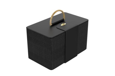 Hasır Sepet beyaz arka planda izole edilmiş. 3d illüstrasyon