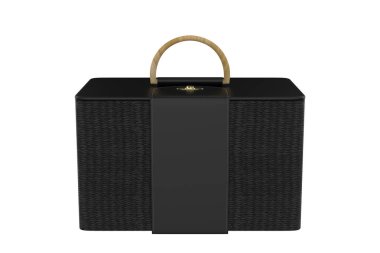 Hasır Sepet beyaz arka planda izole edilmiş. 3d illüstrasyon