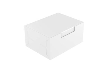 Karton kutu, Beyaz Arkaplan 'da izole edildi. 3d illüstrasyon