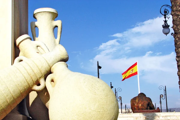 Vasi di argilla nel porto di Cartagena — Foto Stock