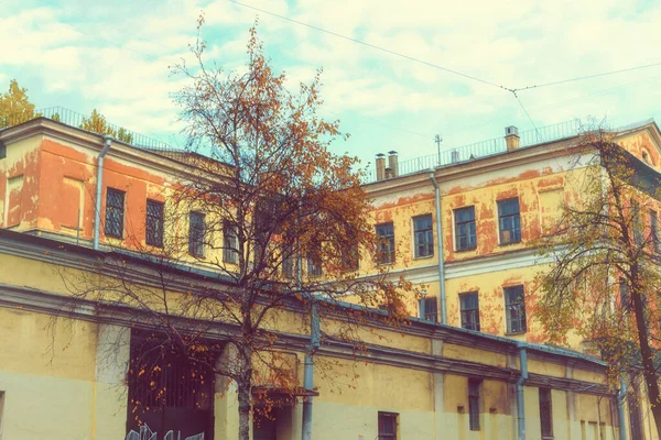 Gamla Bostadsområde Centrum Sankt Petersburg Ryssland Historisk Stadslandskapsmålning — Stockfoto