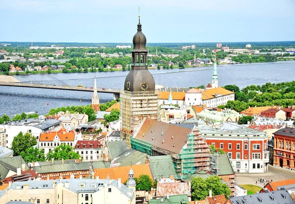 Panorama Utsikt Byen Riga Latvia – stockfoto