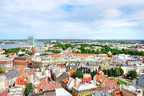 Panorama Utsikt Byen Riga Latvia – stockfoto