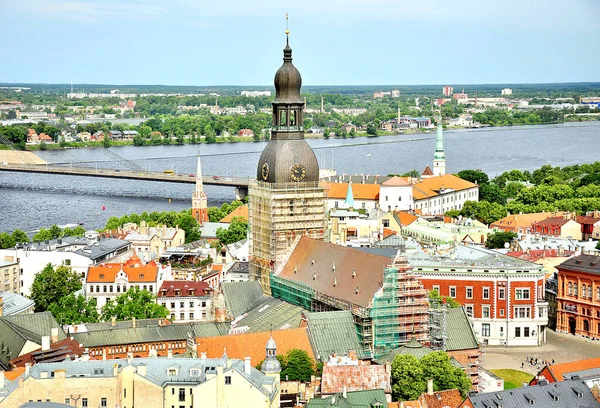 Panorama Utsikt Byen Riga Latvia – stockfoto