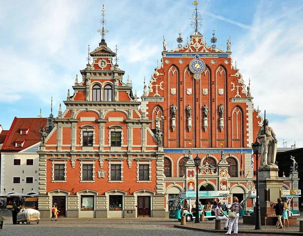 House Blackheads Oude Binnenstad Van Riga — Stockfoto