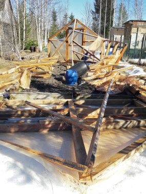 2019 kışındaki şiddetli kar yağışı Rusya 'daki birçok serayı tahrip etti.