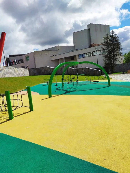 Children Rope Ride Park Concept Sports Ground Sports Outdoor Activities — Stock Photo, Image