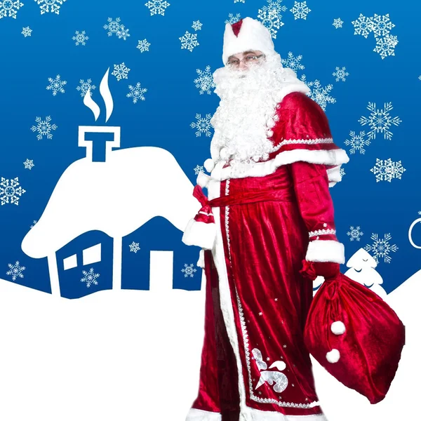 Santa Claus with gifts — Stock Photo, Image