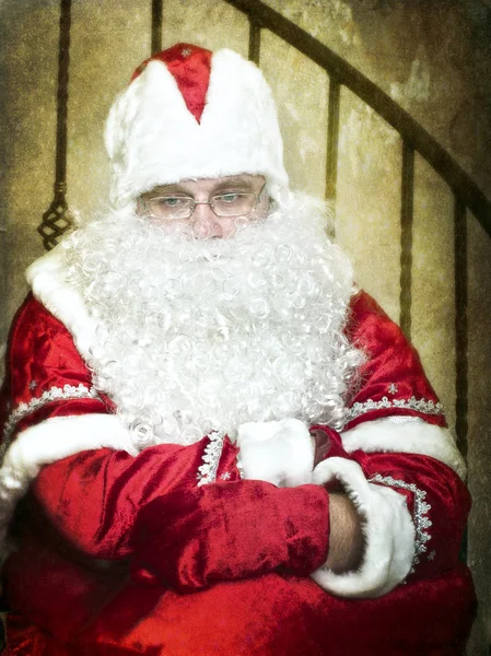 Santa claus rusten — Stockfoto