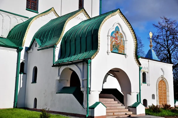 Porch Russian church in Pushkin, St. Petersburg — Stock Photo, Image