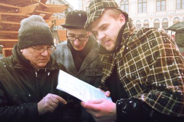 Riga, Letonya - 4 Ocak: karar görevleri kitap Co kahramanları ile