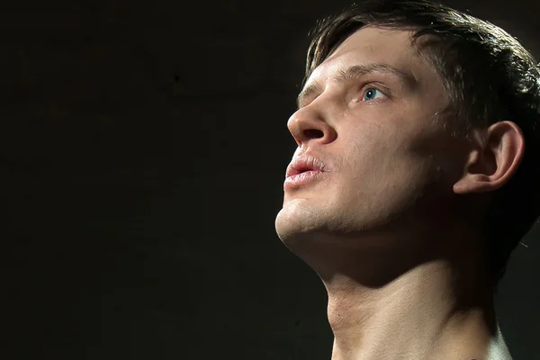 Portrait of a young actor in a vest — Stock Photo, Image