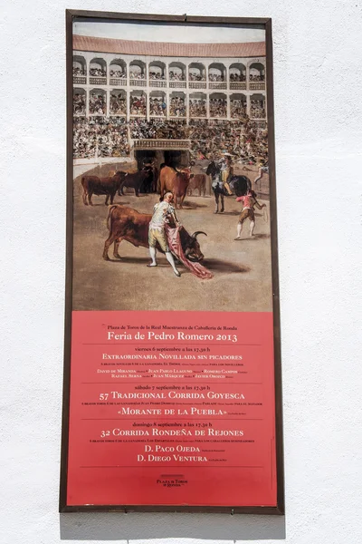 Ronda, Spain - May 6, 2014. Feria de Pedro Romero, corrida in Ro — Stock Photo, Image