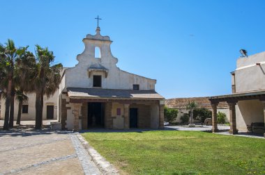 Cadiz, İspanya kalenin avlusunda eski kilise