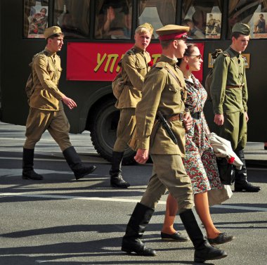 St. Petersburg - 9 Mayıs: geçit N zafer gününde adanmış