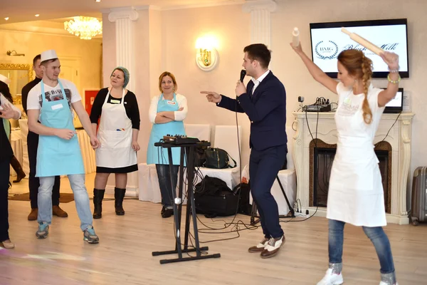 Flashmob más grande en la moldura de pelmeni — Foto de Stock