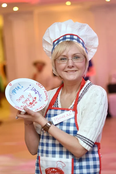 Largest flashmob in the moulding of pelmeni — Stock Photo, Image