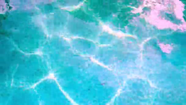 Vue Dessus Texture Surface Bleue Propre Eau Piscine Avec Des — Video