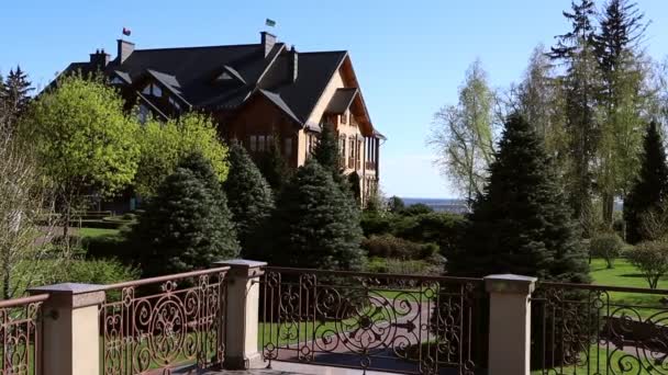 Residência Luxuosa Presidente Ucrânia Viktor Yanukovych Costa Lagoa Casa Luxuosa — Vídeo de Stock