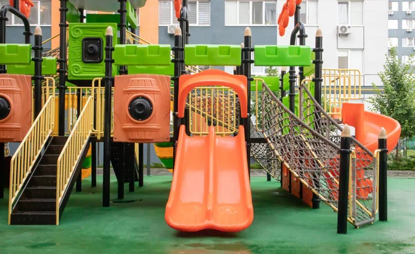 Patio Edificios Gran Altura Con Nuevo Colorido Moderno Gran Parque — Foto de Stock