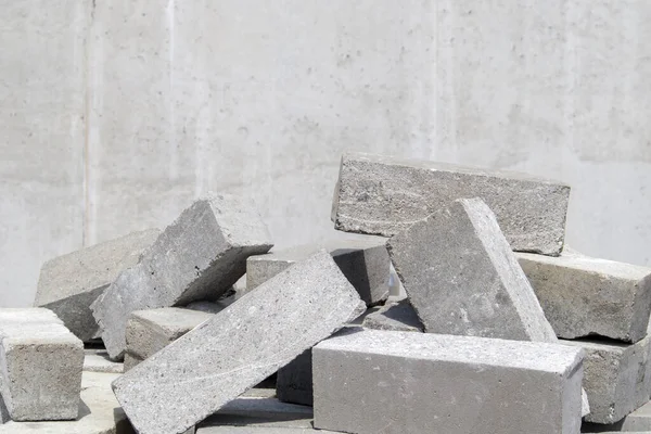 Una Pila Ladrillos Tipo Cemento Ladrillo Sólido Utiliza Para Construcción —  Fotos de Stock
